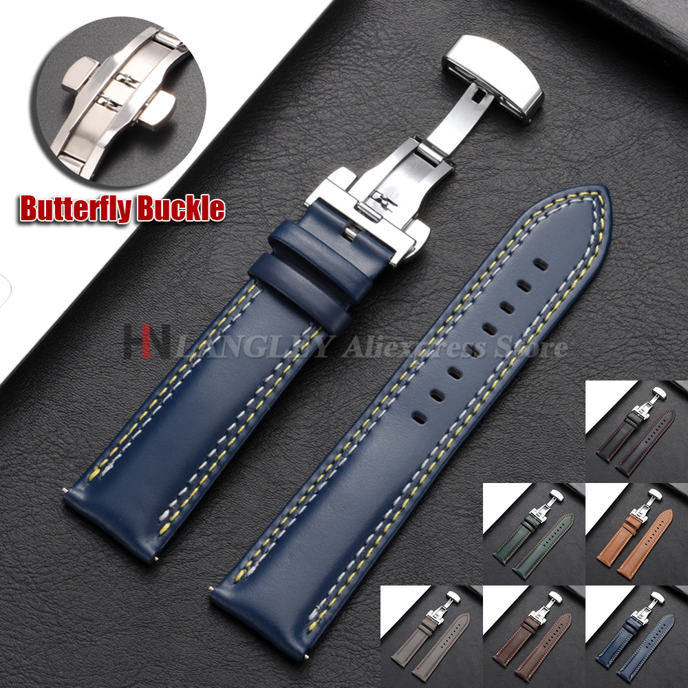 Rubber Strap Diver - Calfskin Genuine Leather Watchband for Omega