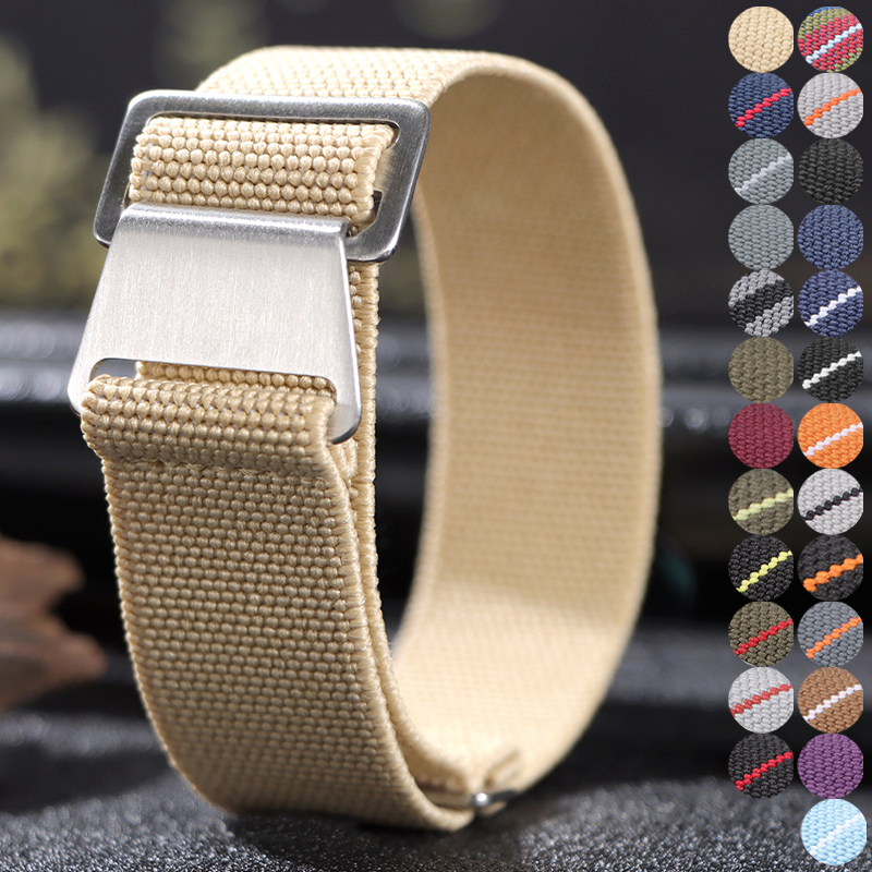 18/20/22mm Elastic Nylon Watch - Parachute Strap Elastic recension och pris