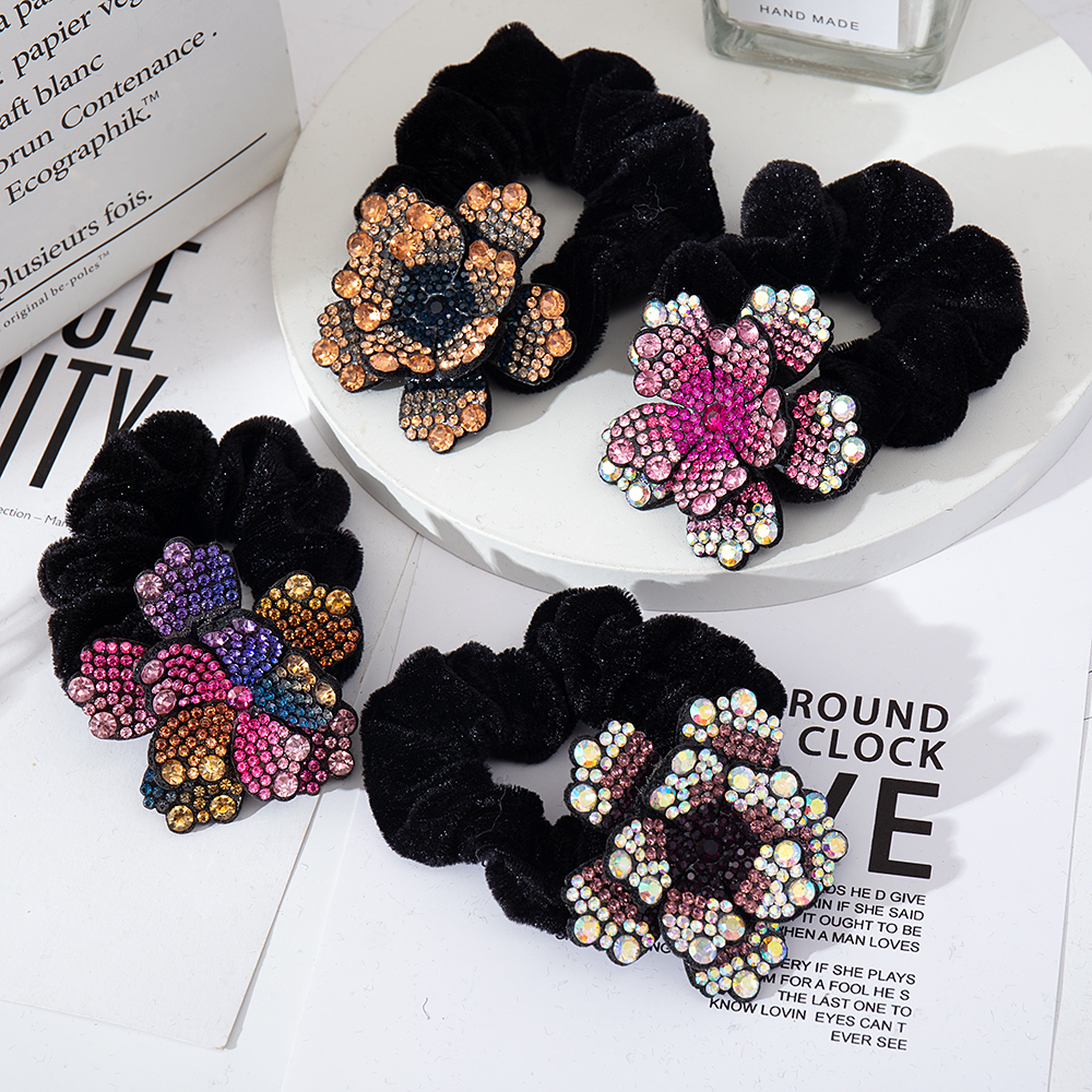 Women Rhinestone Scrunchies Ve - Silicone Band Women recension och pris