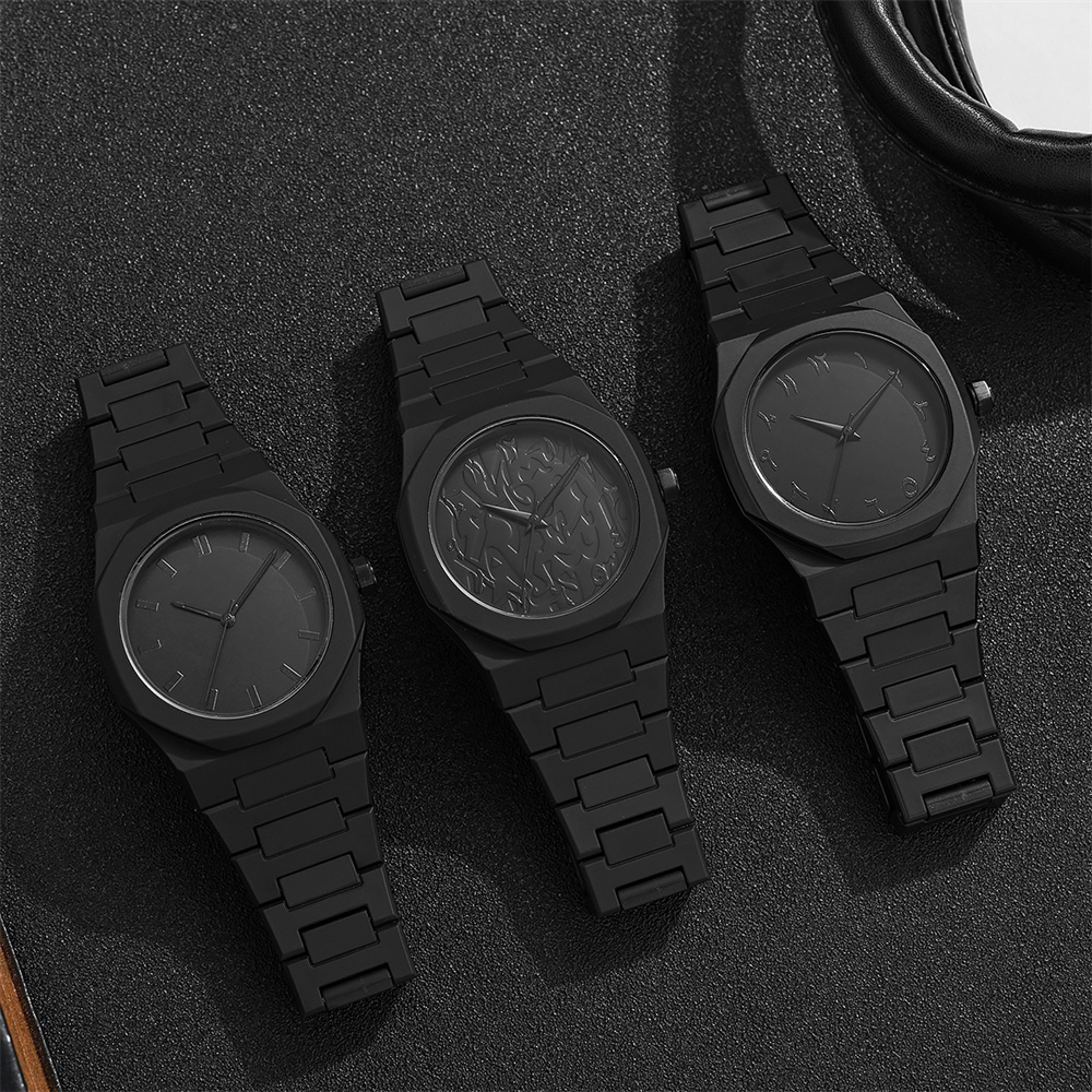 Men's Fashion Simple Black Lar - Butterfly Clasp Deployant recension och pris