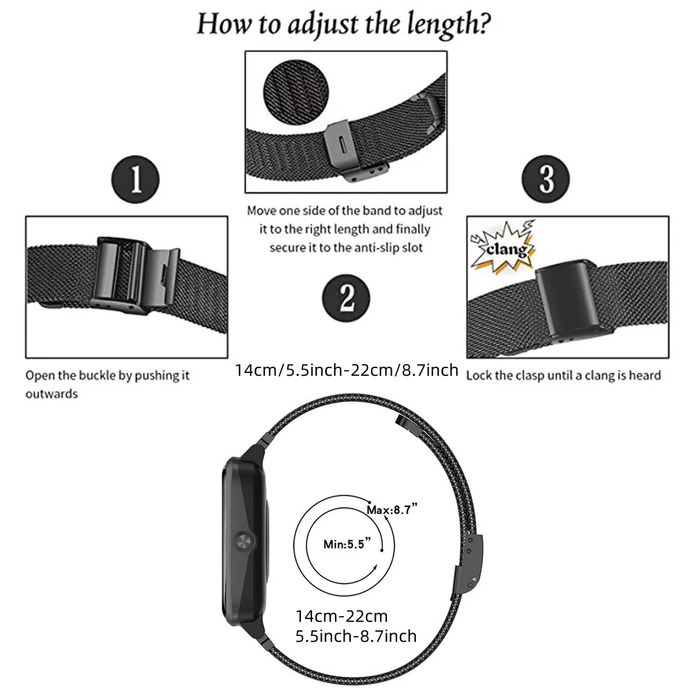 Metal Bands for Huawei Band 6/ - Mesh Strap Metal recension och pris