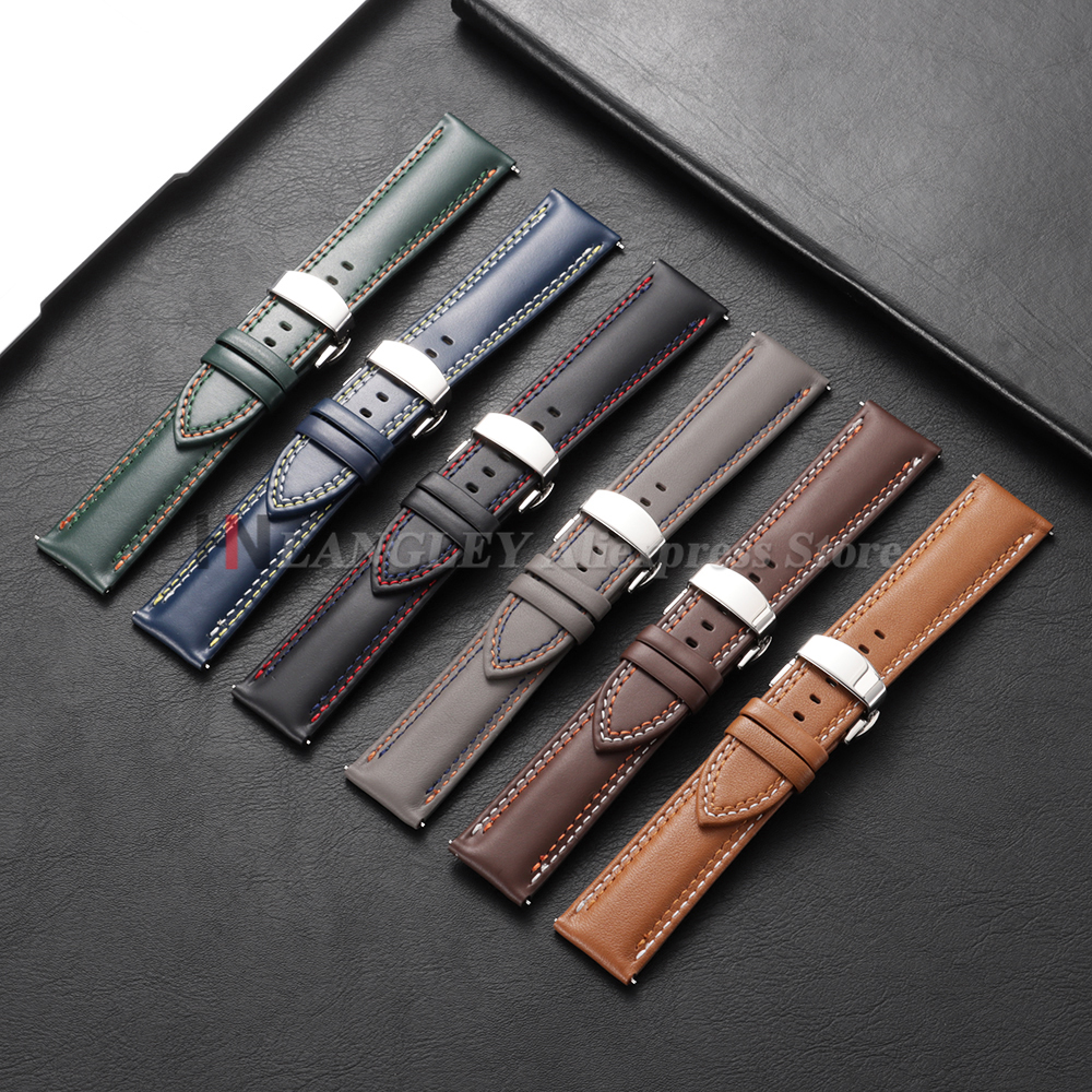 Calfskin Genuine Leather Watch - Rubber Strap Diver recension och pris