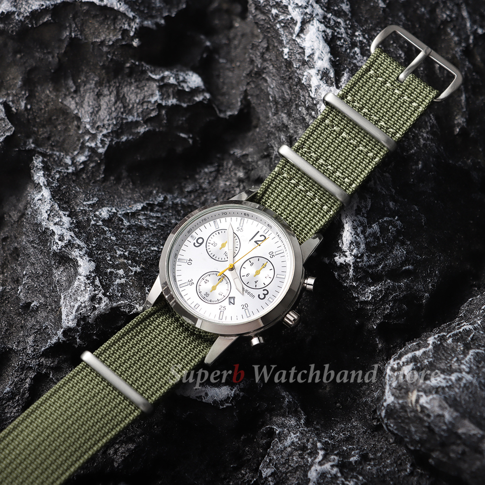 18mm 19mm 20mm 22mm New Ribbed - Canvas Strap Watch recension och pris