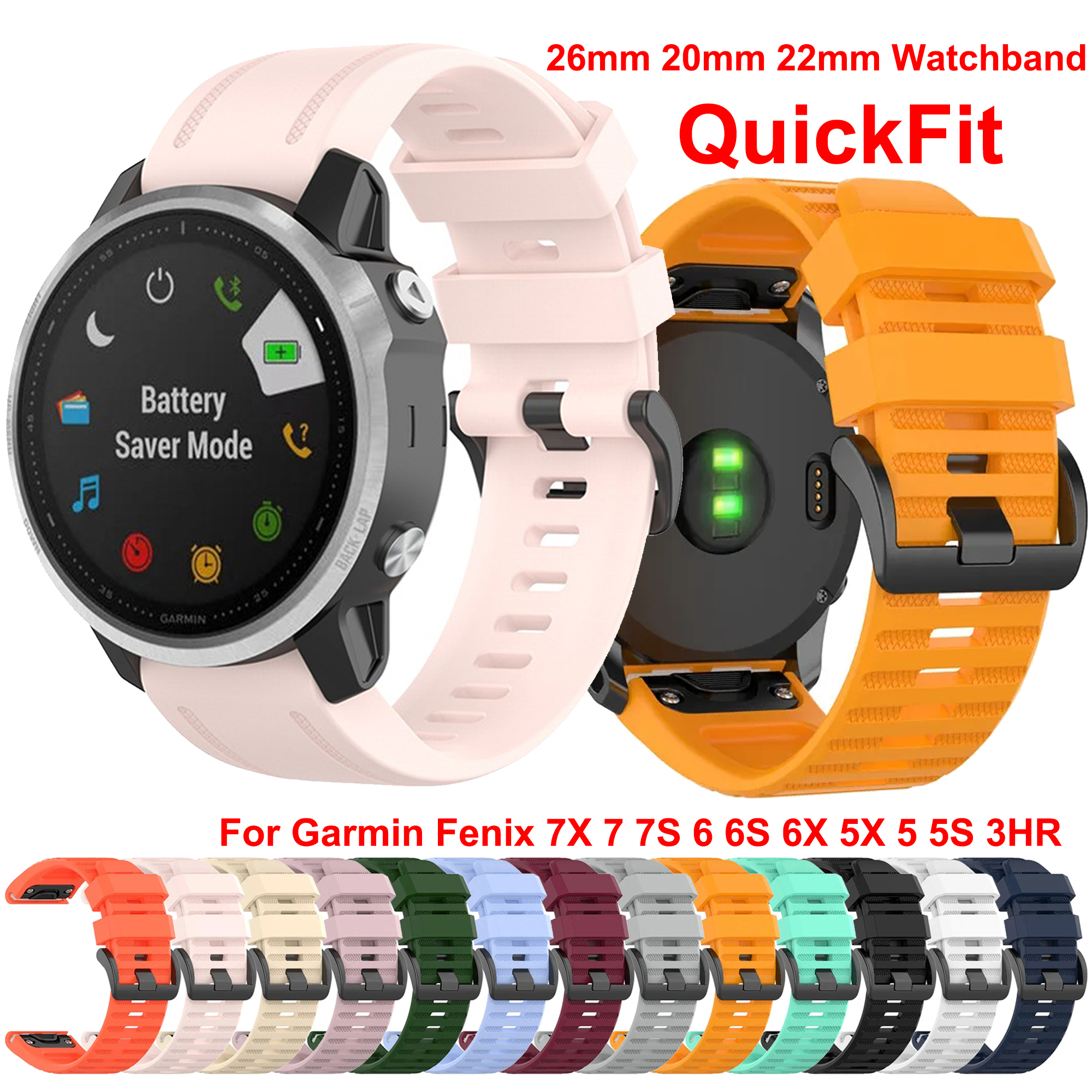 Watch Bands For Garmin Fenix 8 - Silicone Watch Band 22Mm recension och pris