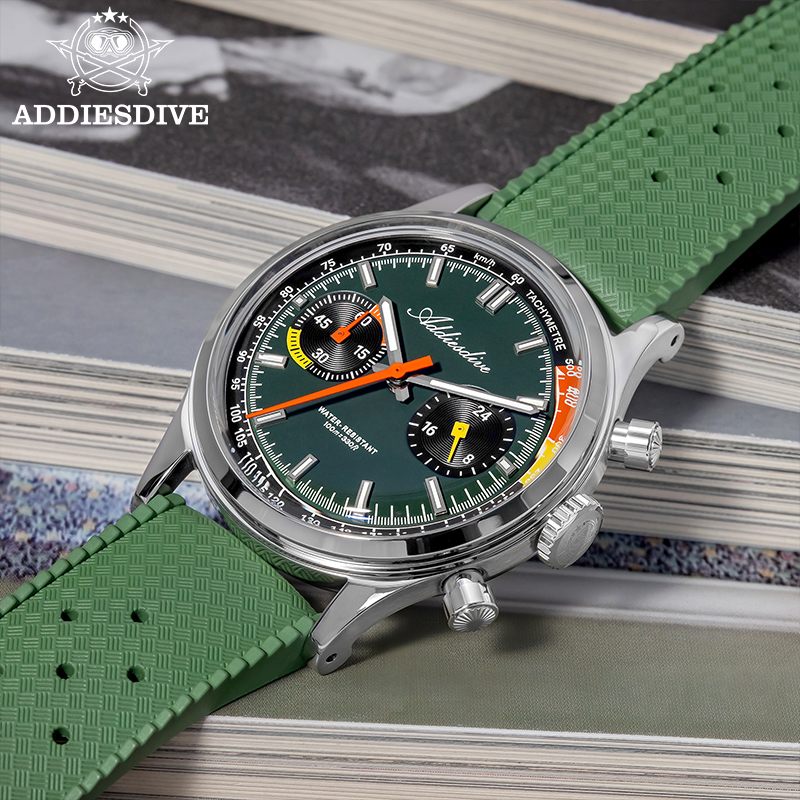 ADDIESDIVE 2025 NEW TOP 38mm M - Rubber Strap Diver recension och pris