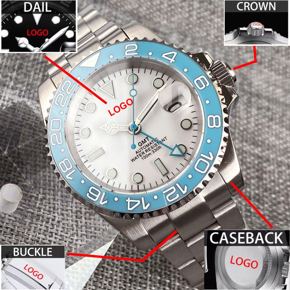 Customized 40mm Ice Blue Dial  - Stainless Bracelet Diver recension och pris