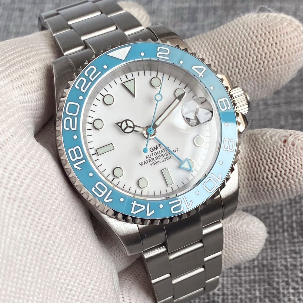Customized 40mm Ice Blue Dial  - Stainless Bracelet Diver recension och pris