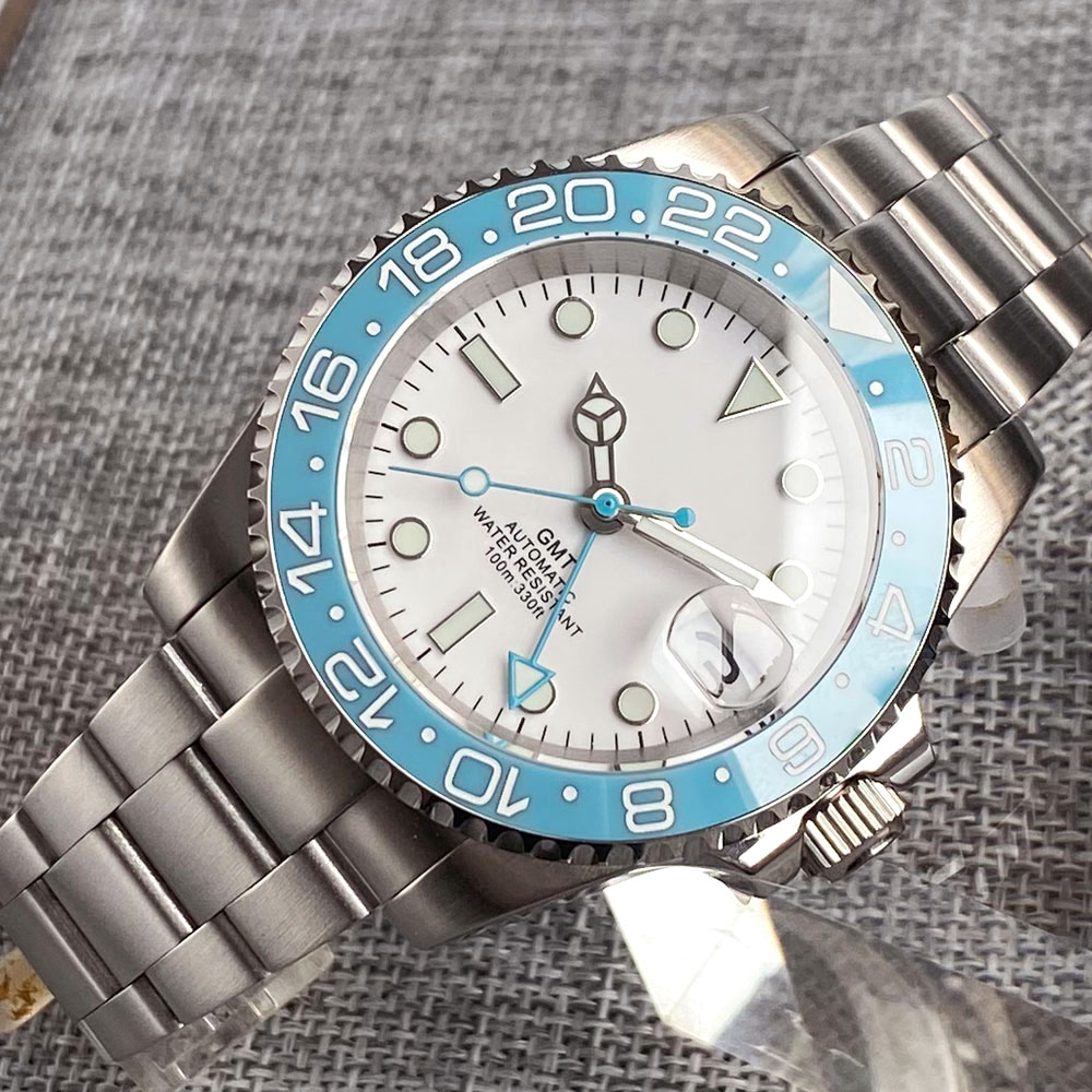 Customized 40mm Ice Blue Dial  - Stainless Bracelet Diver recension och pris