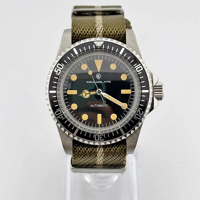 NH35 vintage 40mm sapphire gla - Tropic Strap Vintage recension och pris