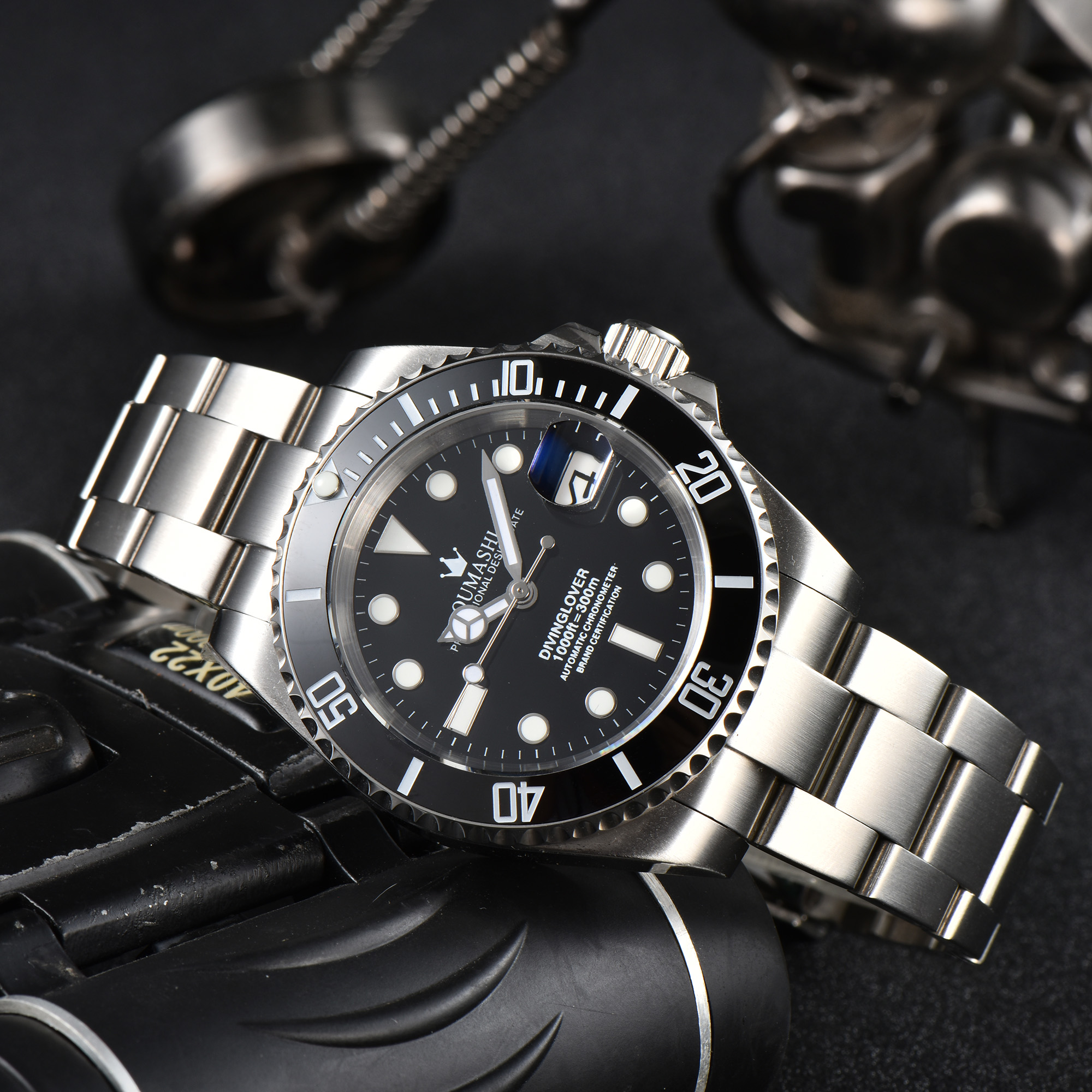40mm watch Automatic mechanica - Stainless Bracelet Diver recension och pris