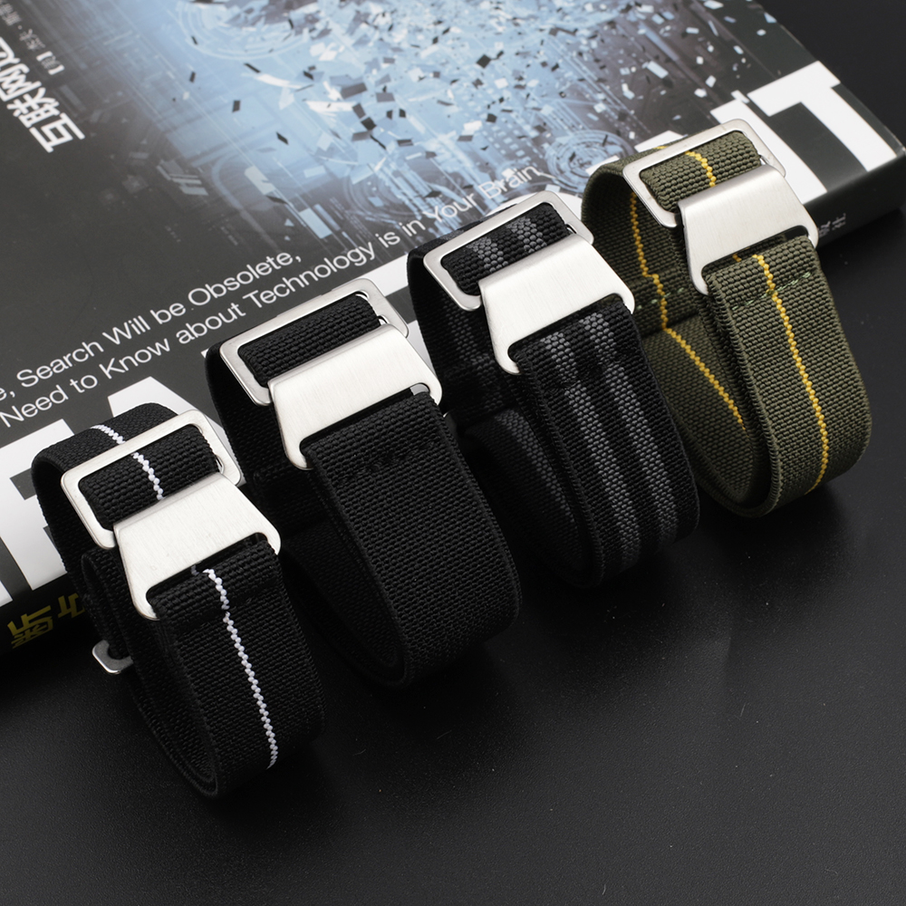 Nylon Watch Band 18mm 20mm 22m - Parachute Strap Elastic recension och pris