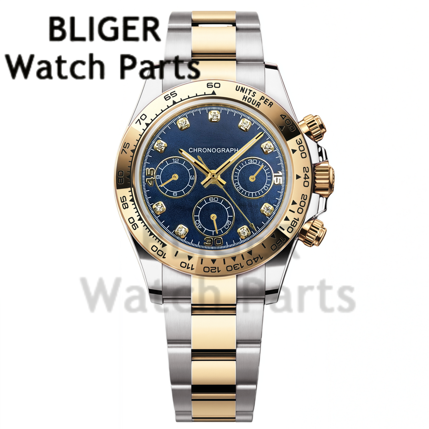 BLIGER 39MM Men's Quartz Chron - Rubber Strap Diver recension och pris