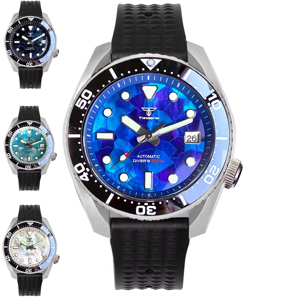 Tandorio 42.5mm Japan NH35A Au - Rubber Strap Diver recension och pris