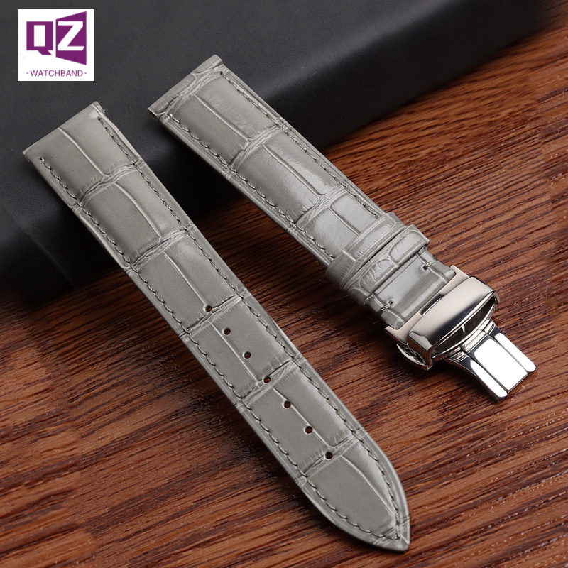 Grey Genuine Leather watchband - Canvas Strap Watch recension och pris