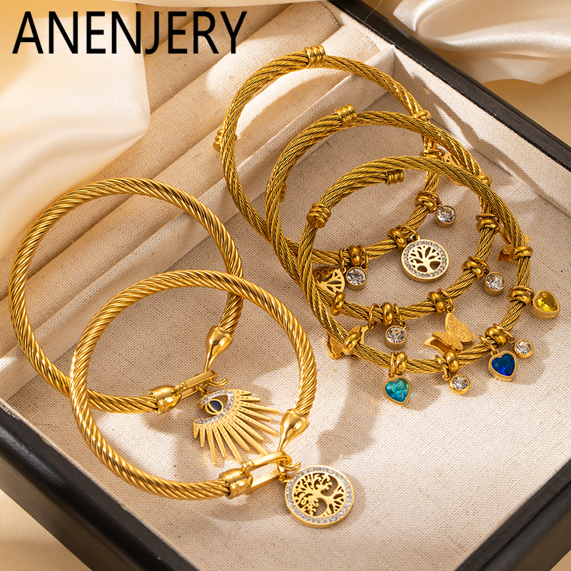 ANENJERY 316L Stainless Steel  - Butterfly Clasp Deployant recension och pris