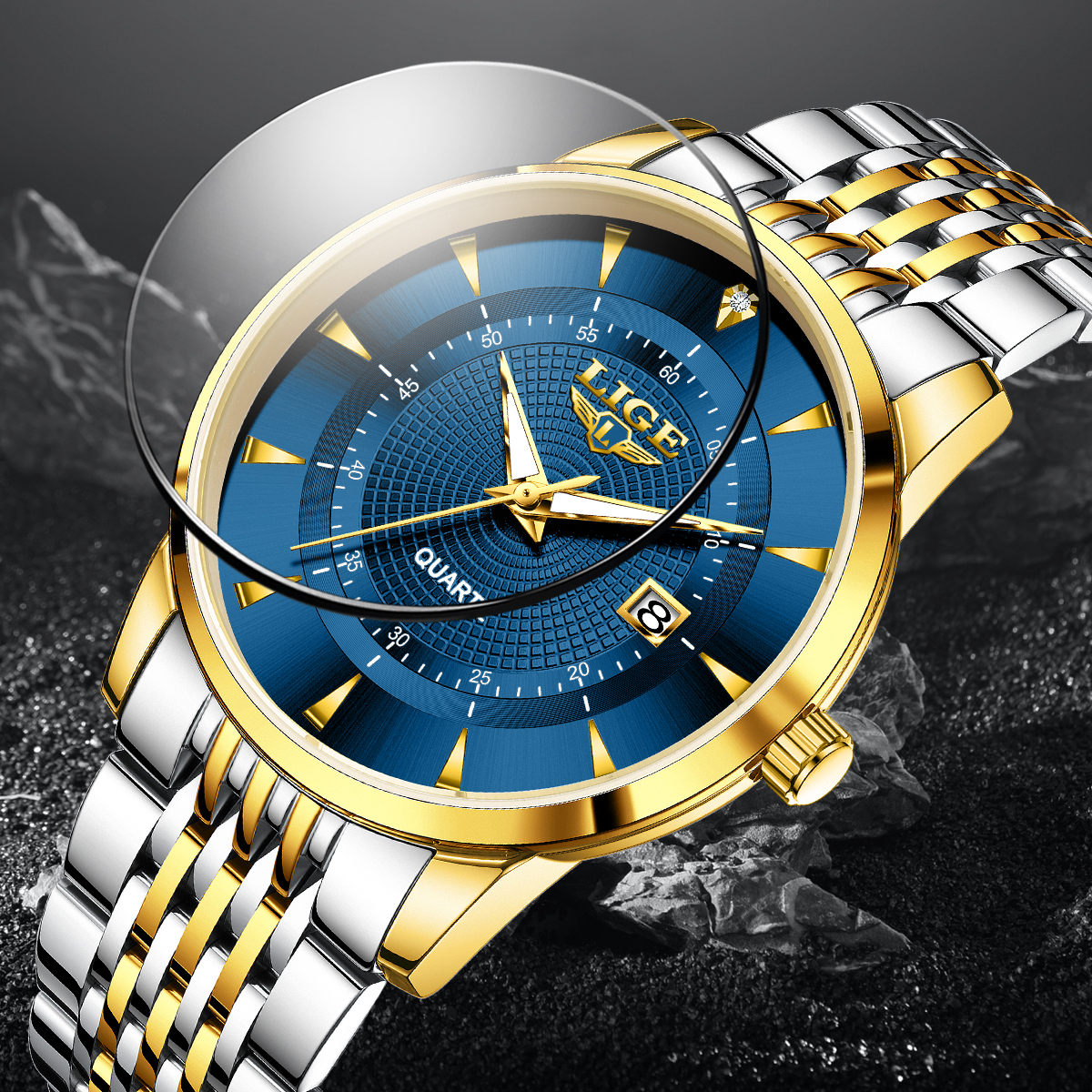 LIGE New 2025 Luxury Man Watch - Stainless Bracelet Diver recension och pris