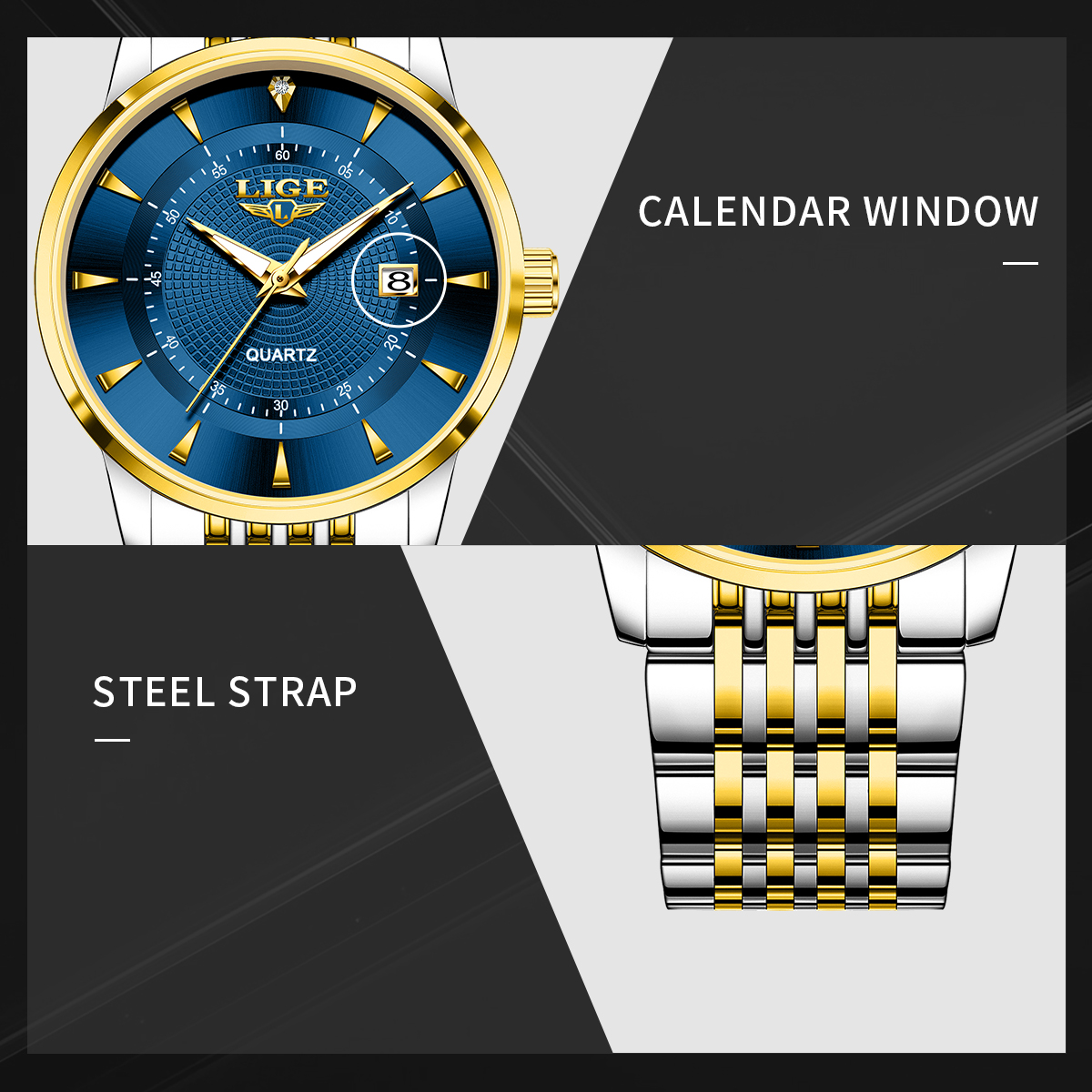LIGE New 2025 Luxury Man Watch - Stainless Bracelet Diver recension och pris