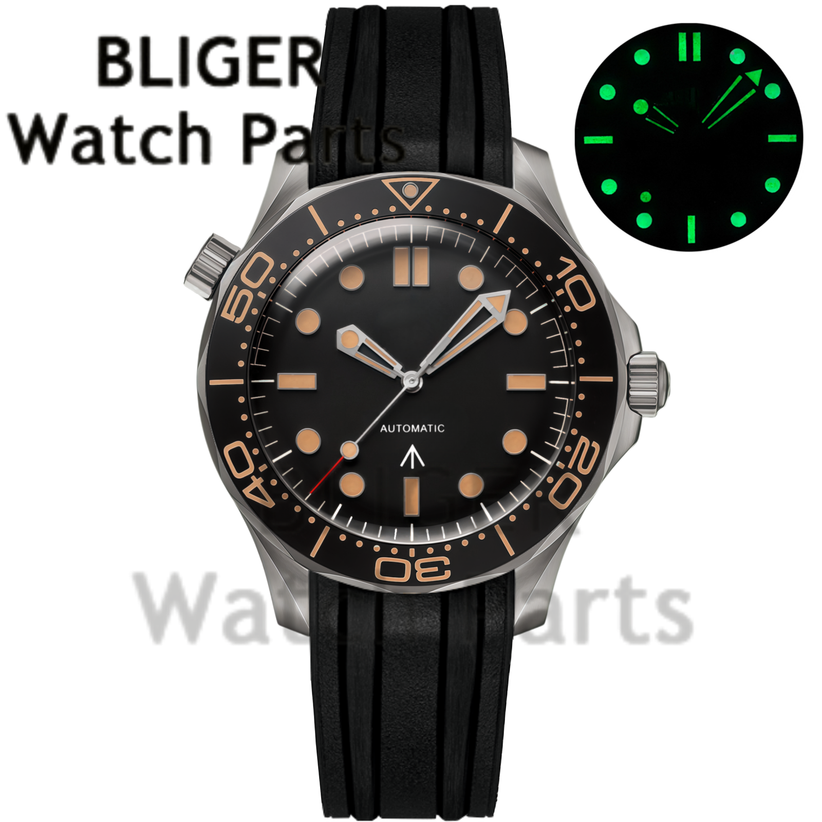 Customizable DIY 41mm Titanium - Stainless Bracelet Diver recension och pris