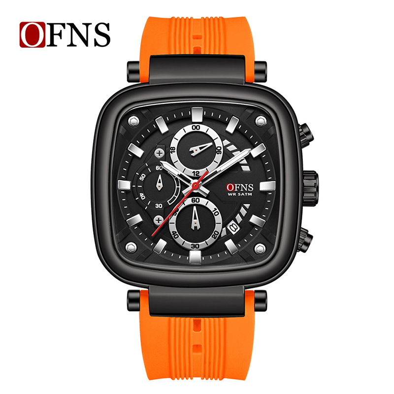 OFNS square waterproof sports  - Rubber Strap Diver recension och pris