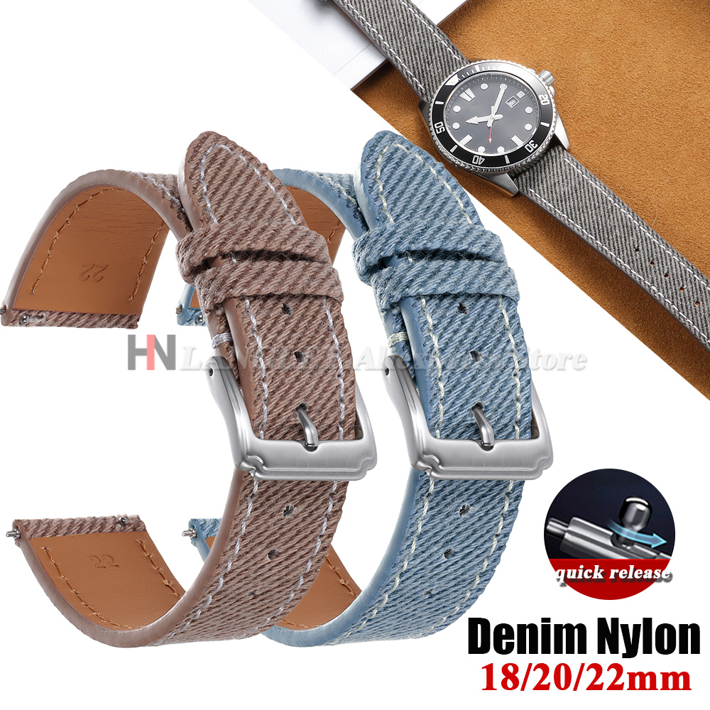 Denim Nylon Watch Strap Canvas - Canvas Strap Watch recension och pris