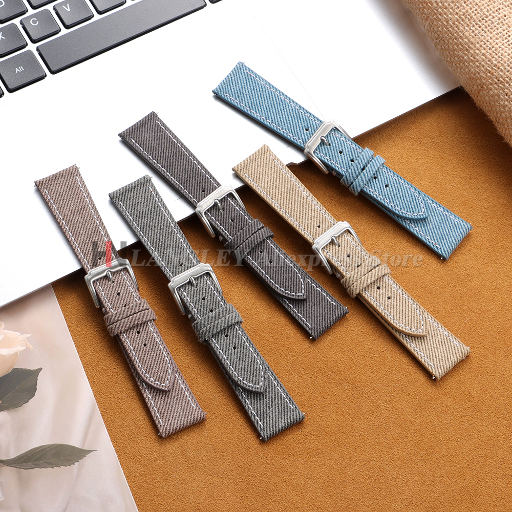 Denim Nylon Watch Strap Canvas - Canvas Strap Watch recension och pris