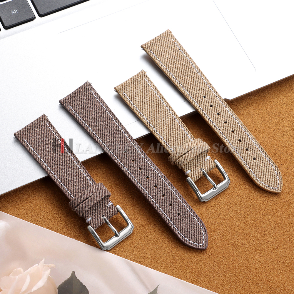Denim Nylon Watch Strap Canvas - Canvas Strap Watch recension och pris
