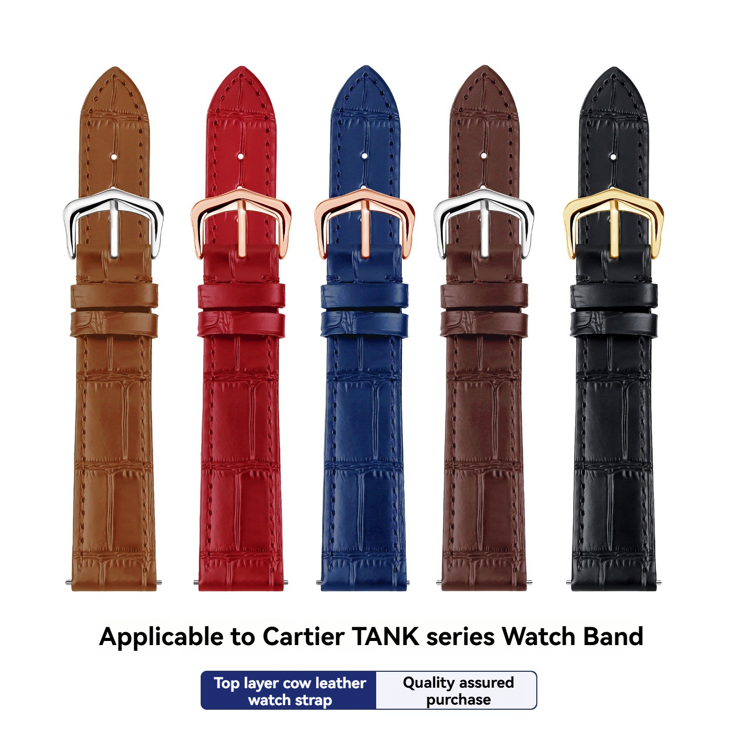 15mm 17mm 18mm 20mm Genuine Le - Leather Strap Quick Release recension och pris