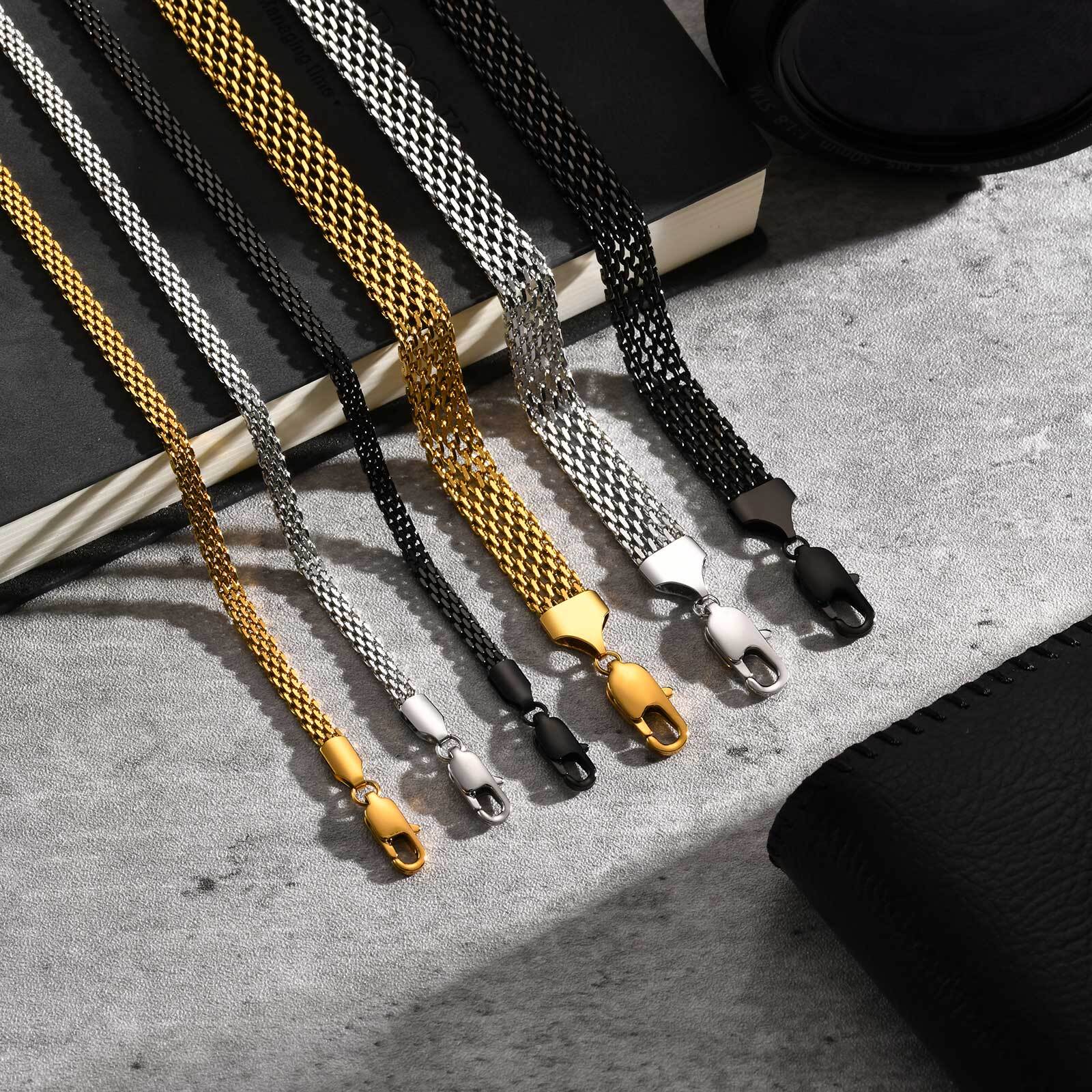 3/8mm Mesh Strap Chain Bracele - Mesh Strap Metal recension och pris