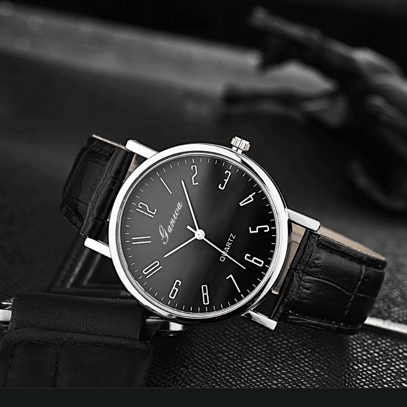 Men's Watch Fashion Arabic Qua - Leather Watch Band Men recension och pris