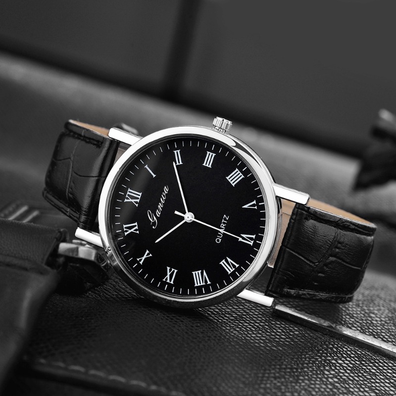 Men's Watch Fashion Arabic Qua - Leather Watch Band Men recension och pris