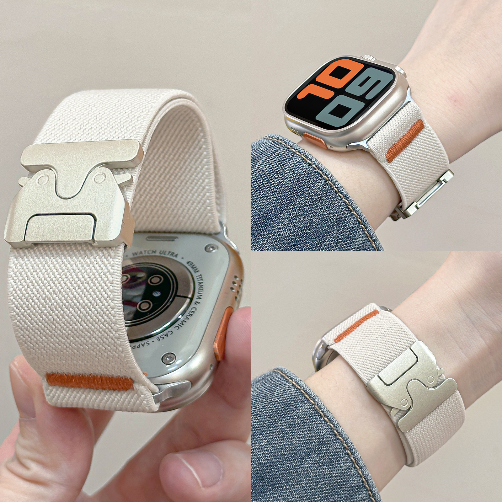 For Apple Watch Band Nylon Ela - Parachute Strap Elastic recension och pris