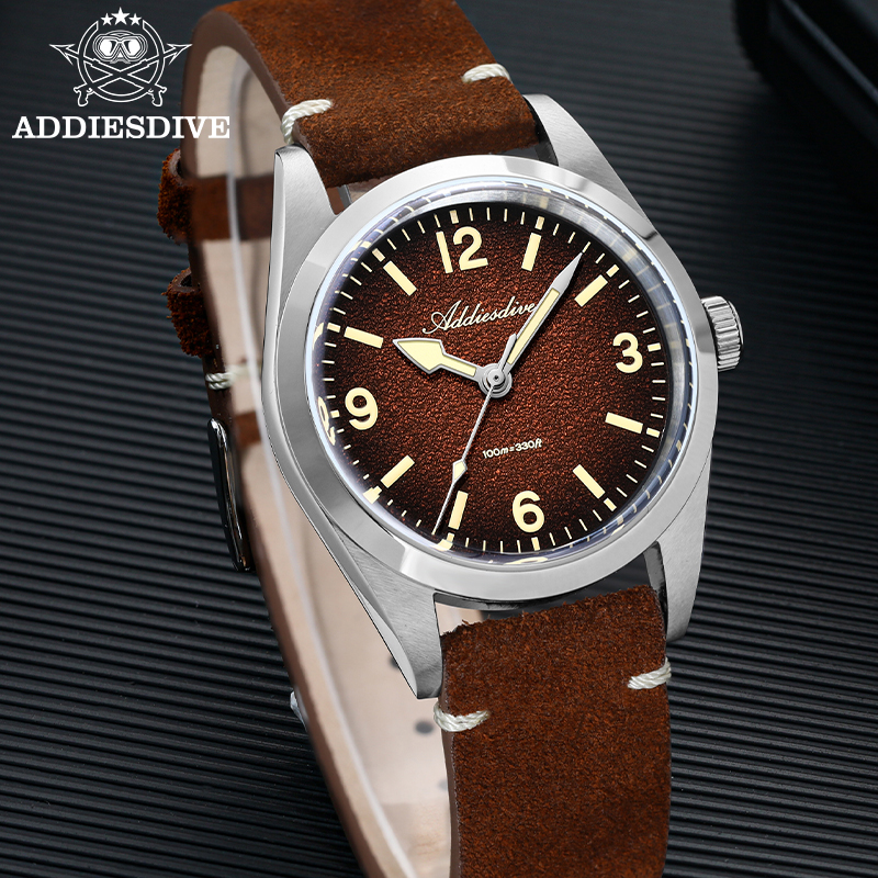 ADDIESDIVE Japan 2035 Super Lu - Suede Strap Watch recension och pris