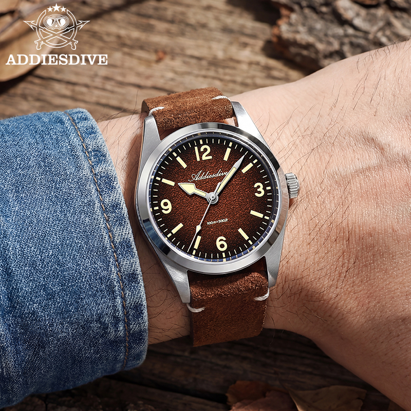 ADDIESDIVE Japan 2035 Super Lu - Suede Strap Watch recension och pris