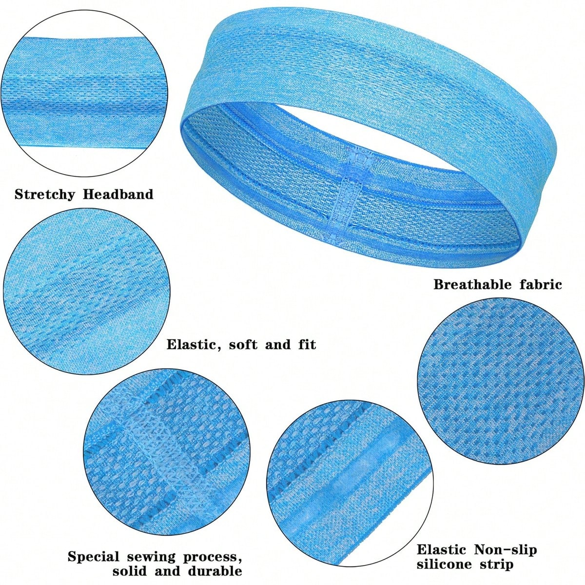 Sweatbands Non Slip Headbands  - Silicone Band Women recension och pris