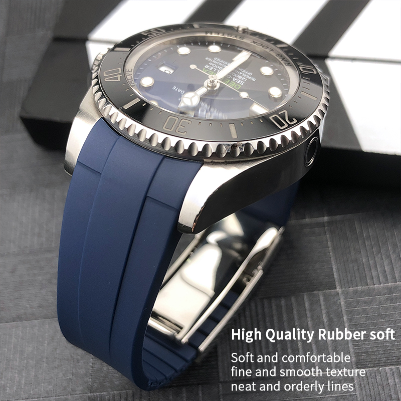 21mm Silicone Rubber Watch Ban - Rubber Strap Diver recension och pris