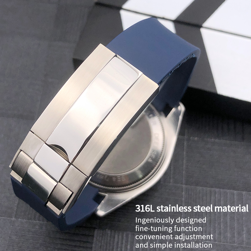 21mm Silicone Rubber Watch Ban - Rubber Strap Diver recension och pris