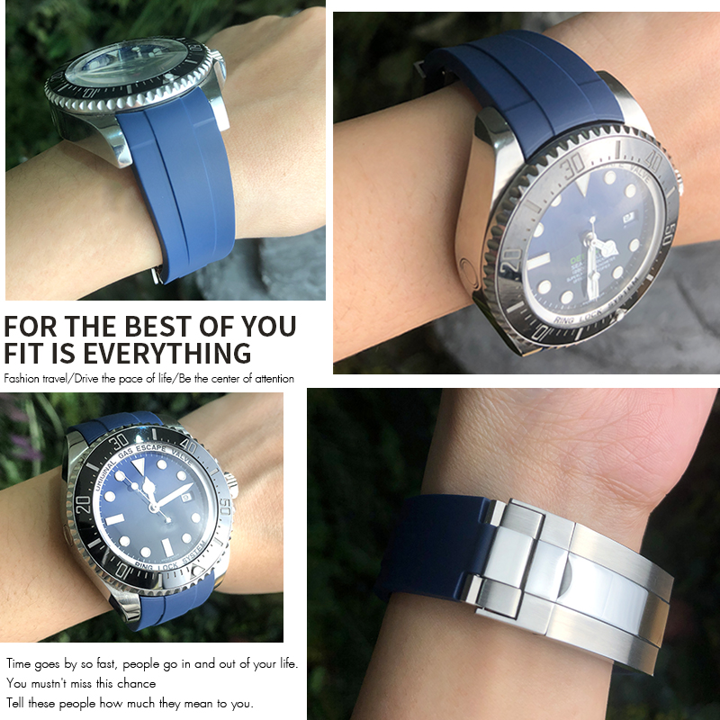 21mm Silicone Rubber Watch Ban - Rubber Strap Diver recension och pris