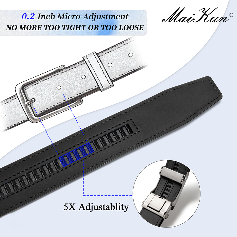Maikun Brown Leather Ratchet B - Leather Strap Quick Release recension och pris