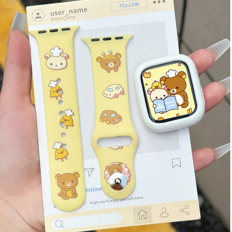 Cute Rilakkuma Print Silicone  - Silicone Band Women recension och pris
