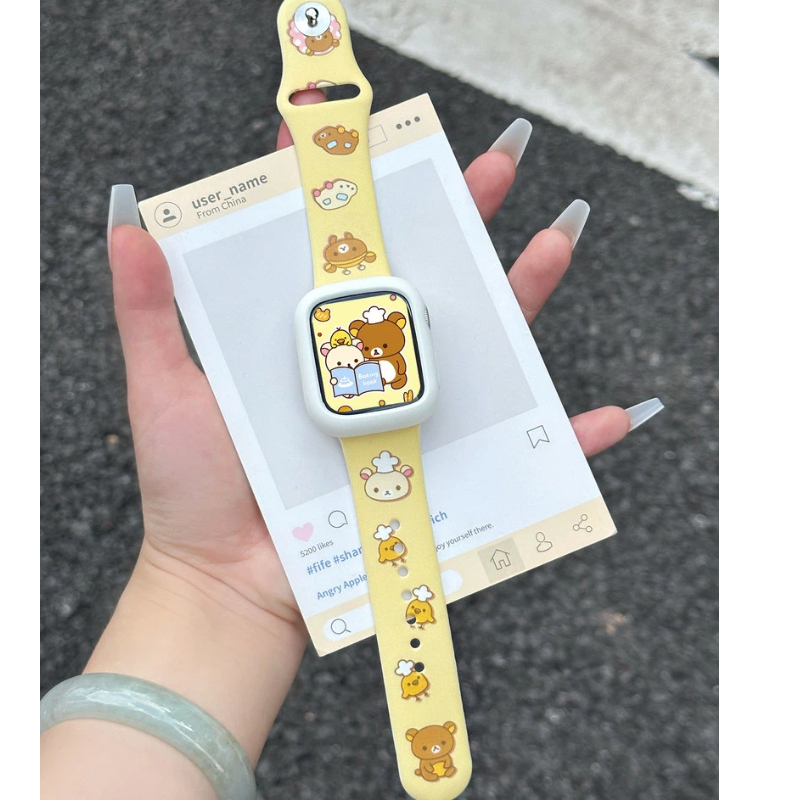 Cute Rilakkuma Print Silicone  - Silicone Band Women recension och pris