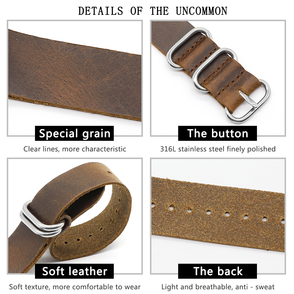 Genuine Leather Watch Band 18m - Suede Strap Watch recension och pris