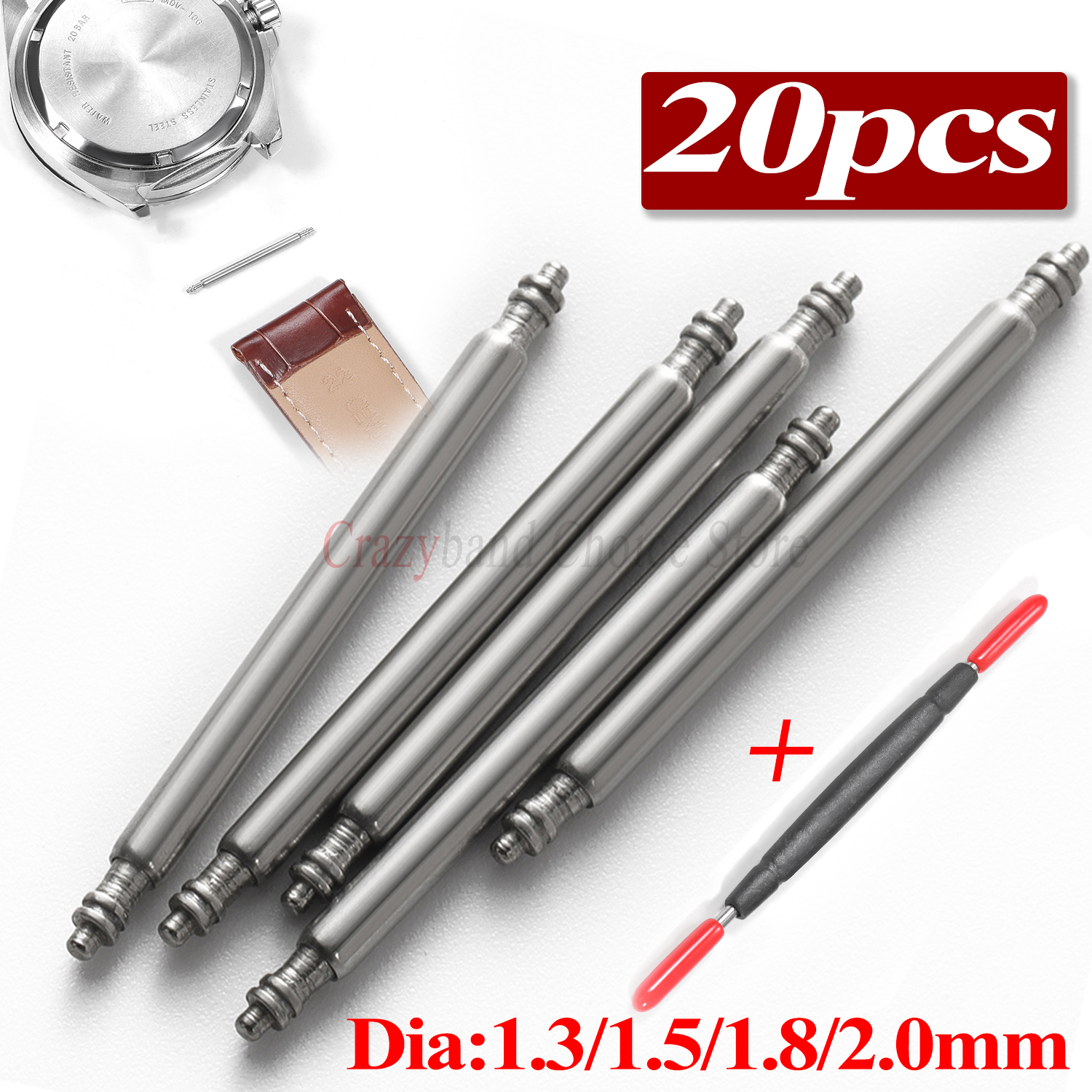 20pcs Metals Watch Band Pins 1 - Spring Bar Tool Set recension och pris