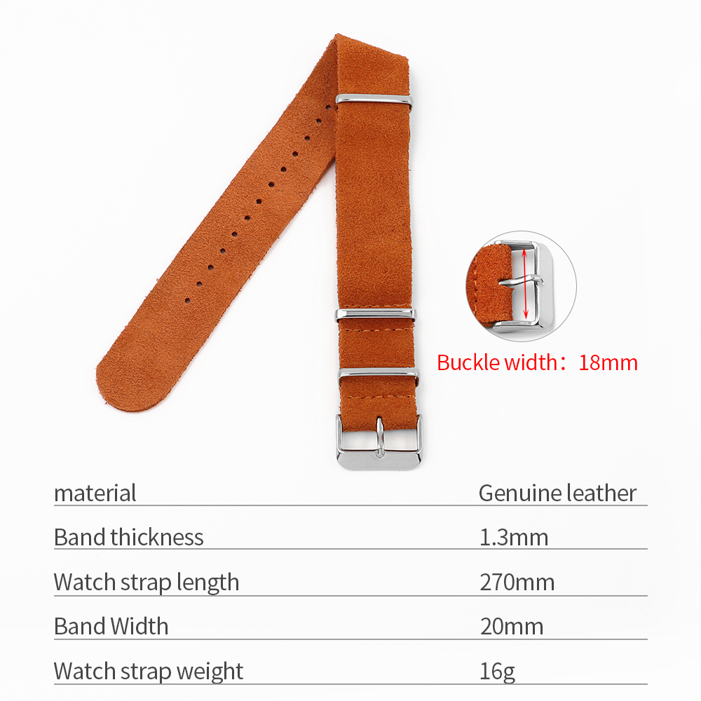 18mm 20mm 22mm Vintage Soft Su - Suede Strap Watch recension och pris