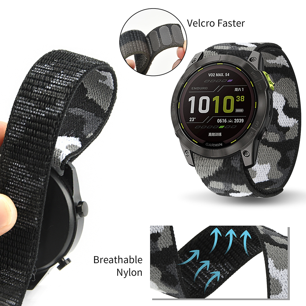 22mm 26mm Nylon QuickFit Strap - Sport Loop Velcro recension och pris
