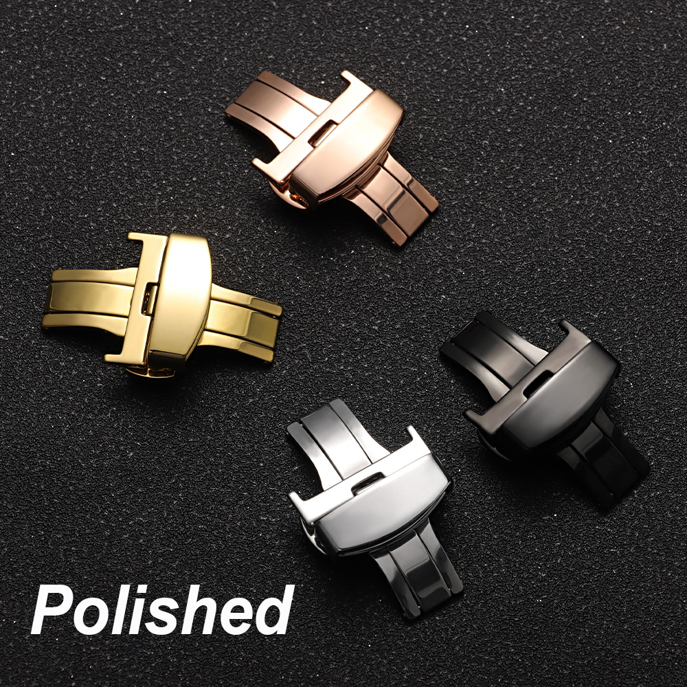 10/12/14/16/18/20/22mm Polishe - Butterfly Clasp Deployant recension och pris