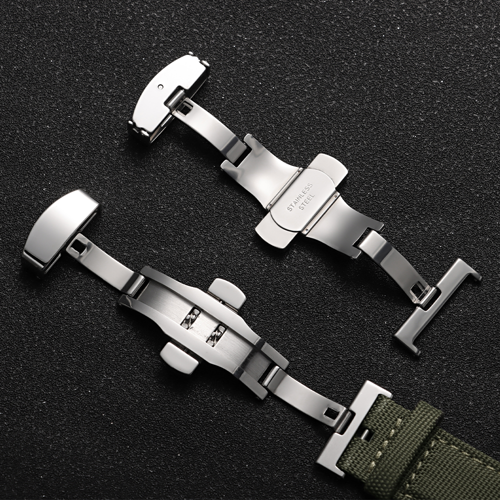 10/12/14/16/18/20/22mm Polishe - Butterfly Clasp Deployant recension och pris