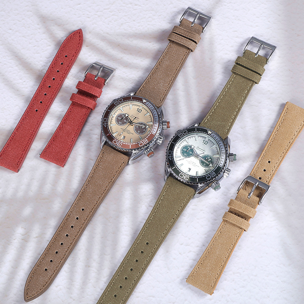 Handcrafted Slim Watch Strap 2 - Canvas Strap Watch recension och pris