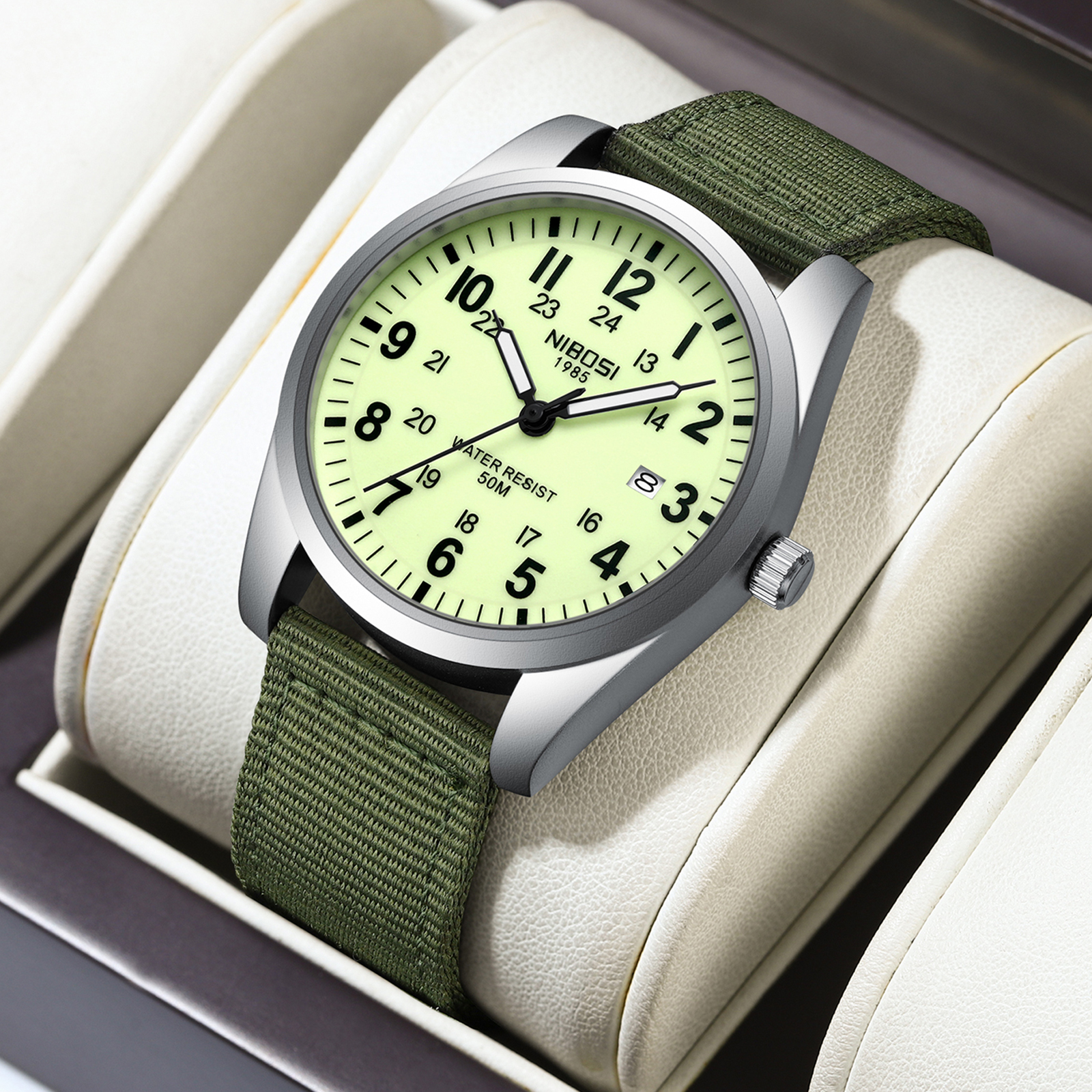 NIBOSI Mens Watches Analog Mil - Tropic Strap Vintage recension och pris