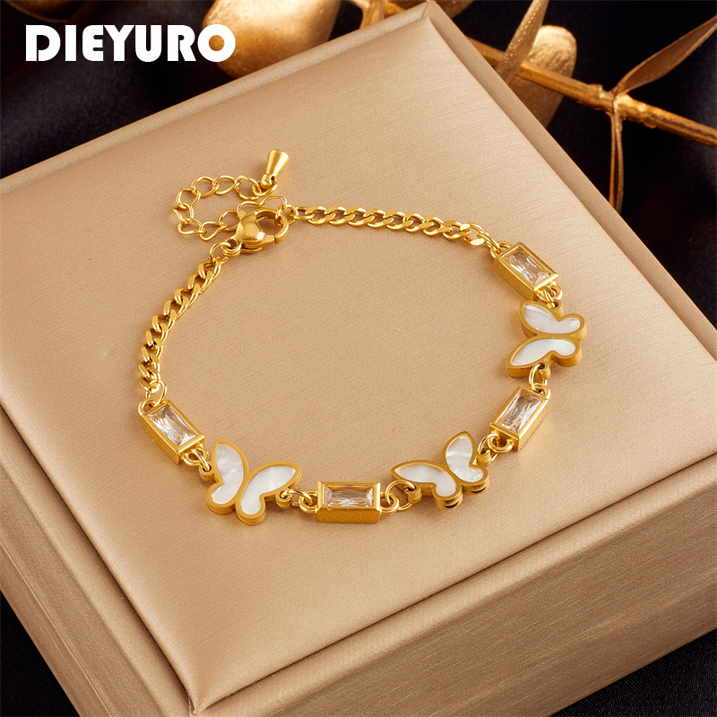 DIEYURO 316L Stainless Steel W - Butterfly Clasp Deployant recension och pris