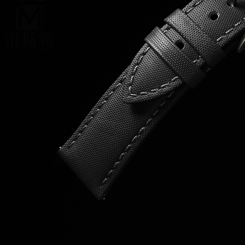 Canvas leather bottom watchban - Leather Strap Quick Release recension och pris